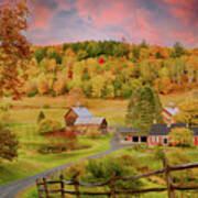 End Of A Vermont Day In Autumn Art Print