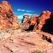Entering The Valley Of Fire In Nevada Art Print