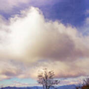 Evening Clouds At The Top Smoky Mountains Art Print