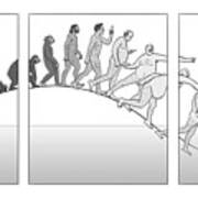 Evolution Of Man Art Print