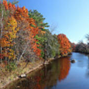 Fall Colors On The Pensaukee River Art Print