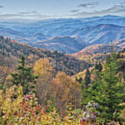 Fall Foliage Alnng The Blue Ridge Parkway Art Print