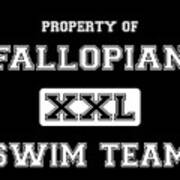 Fallopian Swim Team White Text Art Print