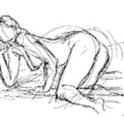 Female Erotic Sketches 2 Art Print