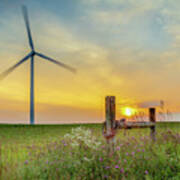 Fenner Wind Farm Sunrise Art Print