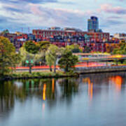Fenway - Kenmore Square Citgo Sign Over The Charles River Art Print