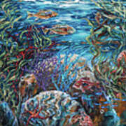 Festive Reef Art Print