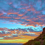 Fiery Sunset Over Gates Pass Art Print