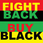 Fight Back Buy Black Art Print