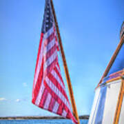 Fishing Boat Flag Morro Bay Metal Print by Barbara Snyder - Fine Art America