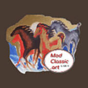 Five Horses Modclassic Art Art Print