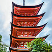 Five-storied Pagoda - Gojunoto - On The Miyajima Island Art Print