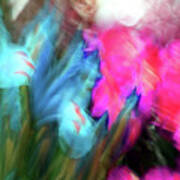 Flowerstand Blur9737 Art Print