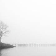 Foggy Morning On The Neuse River Near Oriental North Carolina Art Print