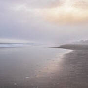 Foggy Sunset At Emerald Isle North Carolina Art Print