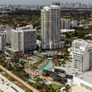 Fontainebleau Miami Beach Aerial View Art Print