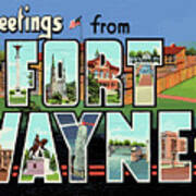 Fort Wayne Letters Art Print