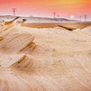 Fossil Dunes At Sunset Art Print