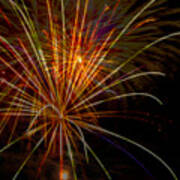 Fourth Of July Fireworks At Largo Central Park Art Print