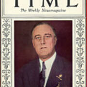 Franklin D. Roosevelt - Man Of The Year 1933 Art Print