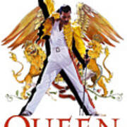 Freddie Mercury Queen Logo Art Print