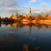 Frederiksborg Renaissance Castle, Hillerød Denmark At Sunset Art Print