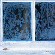 Frost On A Old Window Art Print