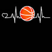 Sport Basket Ball Hoops Heartbeat Sports Basketball Mens T-Shirt Player