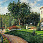 Garden Of Les Mathurins At Pontoise, 1876 By Camille Pissarro Art Print
