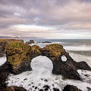 Gatklettur Rock Arch In Iceland Art Print
