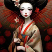 Geisha Doll Art Print