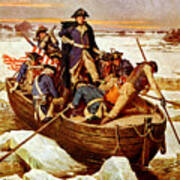 General Washington Crossing The Delaware River Art Print