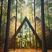 Geometry Of The Forest - Geometrical Patterns Art Art Print