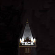 Georgia Tech Tower - Night Shot Art Print