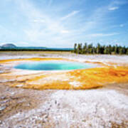 Geothermal Spring In Yellowstone Art Print