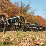 Gettysburg - Cannons In A Row Art Print