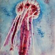 Giant Jellyfish Floating Along Art Print