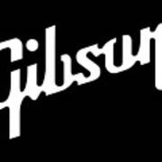 Gibson Logo White Art Print