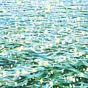 Glare In Emerald Water. Art Print