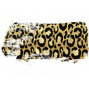Gold Leopard Fur Pattern Art Print
