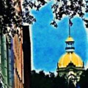 Golden Dome Of Savannah City Hall Art Print