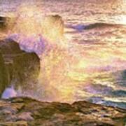 Golden Sea Spray Art Print