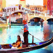Gondola Rides At The Venetian Las Vegas Art Print