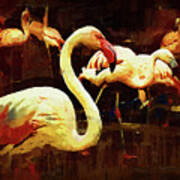 Gothic Flamingo Art Print
