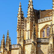 Gothic Spires Of Segovia Cathedral Art Print