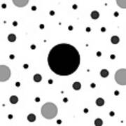Graphic Grayscale Polka Dots Art Print