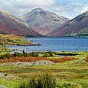 Great Gable Mountain Across Wastwater Art Print