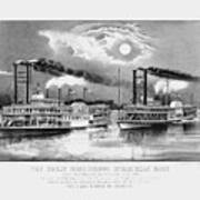 Great Mississippi Steamboat Race - From New Orleans To St. Louis - 1870 Art Print