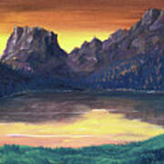 Green River Lakes And Squaretop Mountain Art Print