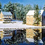 Grings Mill Snow 90-001 Paint Art Print